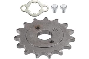 X AUTOHAUX 1 Set 520 Style 15 Teeth 20mm ID Motorcycle Front Engine Sprocket Fit for 50cc 70cc 110cc 125cc Motorcycle Dirt Pit Bike Mini Bike ATV Go Kart Quad