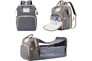 AZOOKEN Baby Changing Bag Backpack,Multifunction Baby Bags Mummy Shoulder Bag for Travel Shopping Camping with Bed Unisex for Moms & Dads