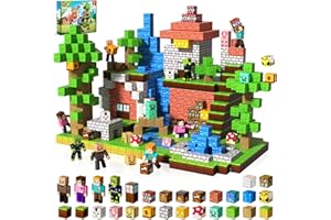 GraceDuck Magnetic Blocks with 4 Magnetic Figures - Magnets Building Blocks 160pcs, Stacking Tiles STEM Montessori Sensory Toys for Kids Boys Girls Ages 3 4 5 6 7 8 9 10 Birthday