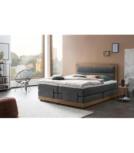 WELCON Boxspringbett Rockstar LE 180x200 H3 - Luxus-Bett Mit Taschenfederkern, über 1000 Federn, Inkl. Topper & Kopfteil