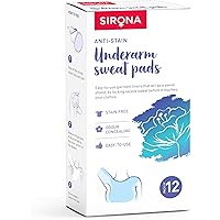 Sirona Disposable Underarm Sweat Pads for Men and Women - 12 Pads | Peel-off | Stain proof | Anti Perspiration