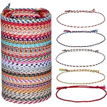 LENTQIUTT 7 Bracelets Tressés Multicolores – Coton Doux, Réglable 13-21 Cm, Lot Style Boho Pour Homme/Femme – Idée Cadeau Anniversaire Ou Saint-Valentin