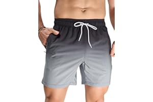 Arcweg Swimming Shorts Men with Mesh Lining Swim Shorts Quick Dry Mens Swimming Trunks with Zip Pockets Surf Swimming Beach