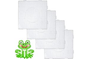 PENMOL 4PCS 5mm Hama Beads Plastic Bead Boards Hama Beads Pegboard Ideal for DIY Handmade Products for Children