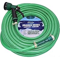 CINAGRO™ - Heavy Duty 3 Layered Braided Water Hose Pipe (Size : 1/2 inch - Lenght : 20 Meters) with 8 Mode Sprayer…