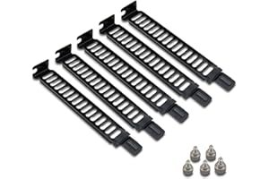 Akasa Staffa di copertura per slot PCI ventilato in acciaio, Piastra di copertura per slot di espansione a profilo completo, Piastra di soppressione per PC, Viti incluse, 5 Confezione, AK-MX302-KT05