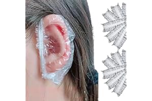 BARGAIN WELLS 20 or 100 Ear Caps Cover Protector Waterproof Salon Hairdressing Shower Plastic UK (One Size, 100, count)