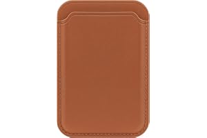 FIDWALL Magsafe Wallet Leder für iPhone 16/15/14/13/12 Pro/Max/Plus/Mini,RFID-Kartenhalter mit Mag-Safe-Magnet(Sattelbraun)
