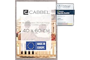 CABBEL Marco de fotos de 40x60 cm, color gris (hormigón), marco de madera MDF estable, cristal plexi irrompible, para colgar, ideal para fotos/imágenes/collage