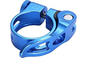 WILEONE Quick Release Bicycle Seatpost Clamp,31.8mm 34.9mmBlack/Red/Blue