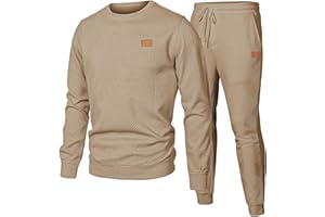 JMIERR Mens Tracksuit Activewear Top and Bottom Jogging Suit Set Casual Outfits Sweatshirt Sweatpants with Pockets