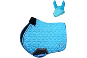 GALLOP SHOP Close Contact Jewel Umbrella Style Saddle Pad / Horse Cloth (Aqua, Full)