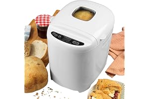 Progress EK4219PVDEEU7 Machine à Pain Numérique - Prise EU, 550 W, 11 Programmes Automatiques, Programme sans Gluten, Capacité 2lb, Blanc