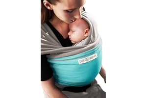 Love Radius "L'Originale JPMBB" - Écharpe de portage - GRIS CLAIR poche Turquoise