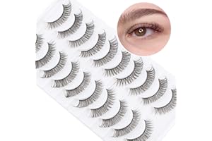 Oreola Russian Strip Lashes Wispy sztuczne rzęsy, naturalne, wygląd Like Lash, sztuczne rzęsy 3D, sztuczne rzęsy, kocie oko, 10 par