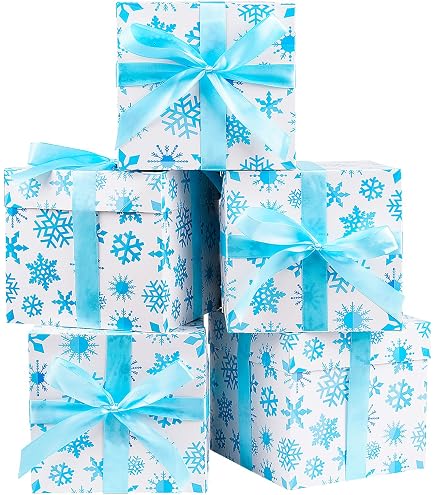 Hallmark Weihnachts-Geschenkboxen Set Mit Bändern, 3 Größen (rot, Grün, Gold) – Inkl. Muster Wie Plaid & Schneeflocken