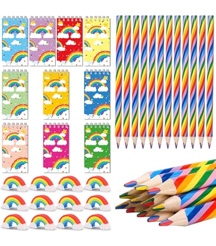Set De 30 Lápices De Colores Arcoíris 4 En 1 – Colores Vivos, 17.5×0.7 Cm, Con Sacapuntas, Regalo Para Niños Y Adultos