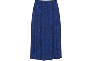 WearAll Womens Plus Midi Floral Skirt Ladies Elasticated Waist Print Stretch Long 16-30