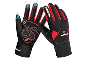 INBIKE Gants Hiver Gant Velo Ski VTT Chaud Coupe Vent Hydrofuge pour Homme Femme Doublé Polaire Tactiles Chauffant Velo de Route