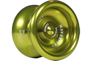 Yomega Maverick Yoyo professionnel en aluminium pour enfants et débutants avec roulement à billes de taille C pour tours de yo yo avancés et retour réactif + 2 cordes supplémentaires Vert