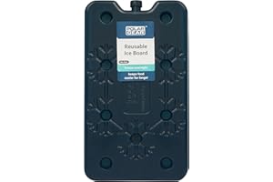 Polar Gear Large Pack 25cm Freezer Block Ice Brick – Long lasting Reusable Ice Board - Cooler Block for Travel Picnic – Just Freeze & place in your Cool Bag Box to keep food & drinks cool – Navy Blue