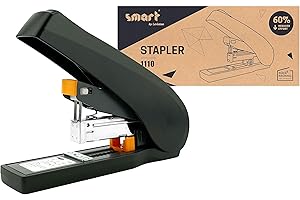 ‎SMART BY LEVIATAN smart by Leviatan Smart 1110 Less Effort Heftgerät | Hefter Mit Klammern Für Büro | 60% Reduzierter Kraftaufwand Hochwertiges Ergonomisches Gehäuse (typ 23/6-23/13 mm Heftklammer) - 100 Blatt