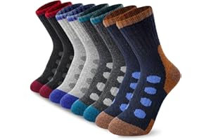 BISOUSOX Calcetines de Lana Niños 4 Pares Calcetines de Invierno Niños Suave Calcetines Niños Calcetines Termicos 4-7/8-12 Años Calcetines Gruesos Niños Calcetines de Esquí para Niño Regalo para Niño