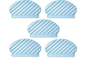 e-Bulk Lingettes Serpillière Microfibre Nettoyage Humide De Remplacement Compatible Avec Les Robots Aspirateur Ecovacs Deebot Ozmo 950/920 / Yeedi 2 Hybrid Lot De 3 Unité