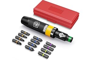 Aurlloct Juego de Destornilladores de Impacto Manual de 3/8 Pulgadas, Herramientas de Reparación, Juego de Desatornillador, Extracción de Tuercas y Tornillos Oxidados, 13 piezas