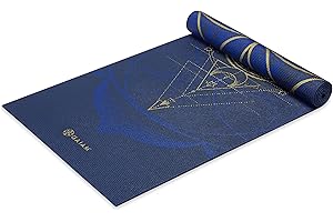 Gaiam Yoga Mat - Premium 6mm Print Reversible Extra Thick Non Slip Exercise & Fitness Mat for All Types of Yoga, Pilates & Floor Workouts (68" x 24" x 6mm Thick)