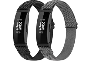 SHIJZWD Adjustable Elastic Watch Strap Compatible with Fitbit Inspire 3/Inspire 2/Inspire/Inspire HR/Fitbit Ace 3/Ace 2, Soft Breathable Nylon Sport Band Stretchy Replacement Wristband for Women Men
