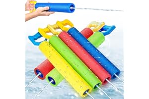 SRJEQC 6 pièces Pistolet a Eau Mousse,Pistolet à Eau,Pistolet Eau Ajustable,Fusil a Eau40-60cm,Water Gun Applicable à Piscine,Plage,Jardin Extérieur,idéal l'eau Fête Jouets D'été