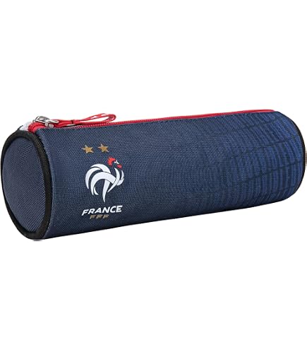 Quo Vadis - Collection : PSG - TROUSSE SCOLAIRE - 2 compartiments pour ranger stylos et feutres - Matière et zip résistants - Fromat 10x23x07cm - Logo
