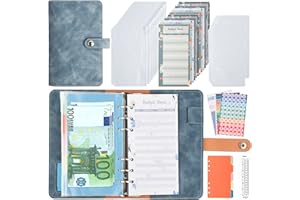 ‎JRING JRing A6 Budget Planner Deutsch Budget Binder Kleine Geschenke Geldumschläge Umschlagmethode, Budgetplaner Geld Organizer Sparbuch mit Folien für Finanzplaner Buget Geld Sparen Mappe, Cash Stuffing