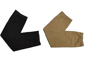 Shoes Lane 2 x BLACK & NUDE MUSLIM ISLAMIC SLEEVES GLOVES ARM COVER STRETCHY FABRIC ABAYA SLEEVES HIJAB