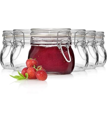 Secret de Gourmet - Set van 6x keuken voorraadbussen/potten glas