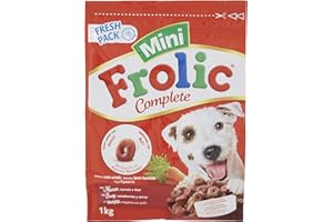Frolic Complete Nourriture pour Chien Mini avec Boeuf/Carottes et Riz 1 kg - 6 Sacs