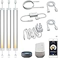 Smart LED Under Cabinet Lights Work with Alexa Siri Echo Google, Under Cabinet Lighting Warm to Cool White Strip, App or Voice Control 3 Lights Bar Kit for Kitchen Unit Light, Shelf, Counter Cupboard