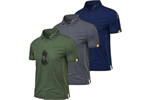Csqtongan Polo Uomo Manica Corta, Maglietta Polo Uomo, Traspirante Polo T Shirt da Lavoro Uomo, Magliette Maniche Corte Uomo per attività All'aperto