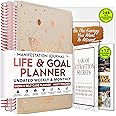 Manifestation Planner Deluxe Weekly & Monthly Life Planner to Achieve Your Goals, A 12 Month Journey to Increase Productivity, Organizer & Gratitude Journal and Stickers (Undated Spiral)