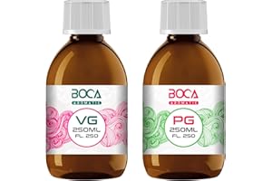 BOCA | 250ml Glicerina Vegetale + 250ml Glicole Propilenico | Altissima Qualità Italiana | Prodotto 100% Italiano