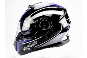 BNO Flip-2 Flup Up Helm Klapphelm Madular Helm (L, Blau Schwarz)