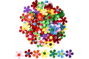 Sumind 100 Pièces Feutre Fleurs Enveloppes de Fleurs en Tissu pour Bricolage Artisanat, Couleurs Assorties