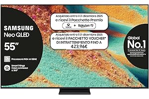 Samsung Smart TV 55'' QE55QN85FAUXZT Neo QLED 4K Mini LED, NQ4 AI Gen2 Processor, 4K AI Upscaling, Dolby Atmos & OTS Lite, Simple Chamfer Design, 2025