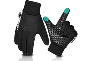 SAWANS Gants d'hiver chauds pour enfants - Gants de course à pied et de cyclisme - Pour écran tactile - Coupe-vent - Antidérapants - Pour le football, la marche, le ski - Pour garçons et filles