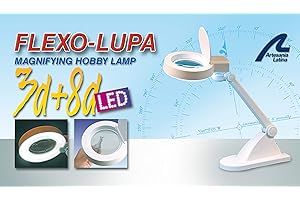 Artesanía Latina - Lampe loupe de Table Flexo avec 60 LEDs et 3 grossissements - Modèle 27117LED - Kit d'outils d'assemblage de modèles