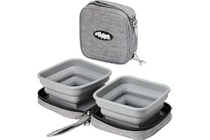 PETIQUE Portabowl – Umweltfreundliche Faltbare 2-in-1-Hundenäpfe – hochwertige Reise-Hundenäpfe mit Reiseetui – leicht und kompakt – 100 % lebensmittelechtes Silikon, BPA-frei. Für kleine und große Hunde