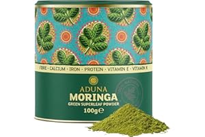 Aduna Organic Moringa Powder | 100% Pure Moringa Leaf for Energy & Immune Support | Natural Vegan Source of Iron, Calcium & Protein | Superfood Powder for Smoothies, Soups, Stews & More | 100g