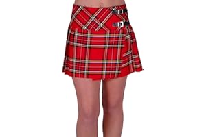 Eyecatch - Kyla Ladies Tartan Buckle Womens Billie Kilt Mini Skirt