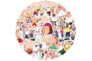 CANVERLENS 56 Family guy Stück Aufkleber für Laptops, Coole klassische Cartoon-Aufkleber für Teenager, Kinder, Jungen, Computer, Skateboards, Handys, Sammelalben